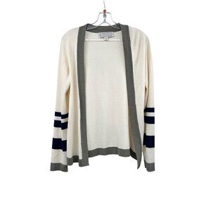 Beyond Vintage Womens Cardigan Open Front Cream/Multi Size Small